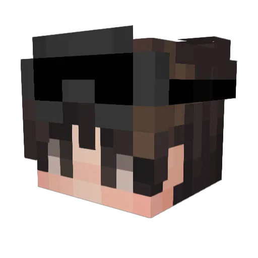 iluman Minecraft avatar head, 3D render
