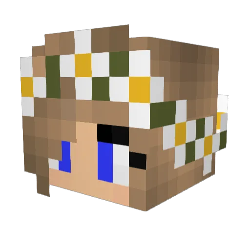 ilumpystar Minecraft avatar head, 3D render