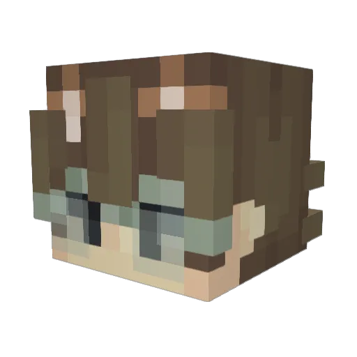 iluumii Minecraft avatar head, 3D render