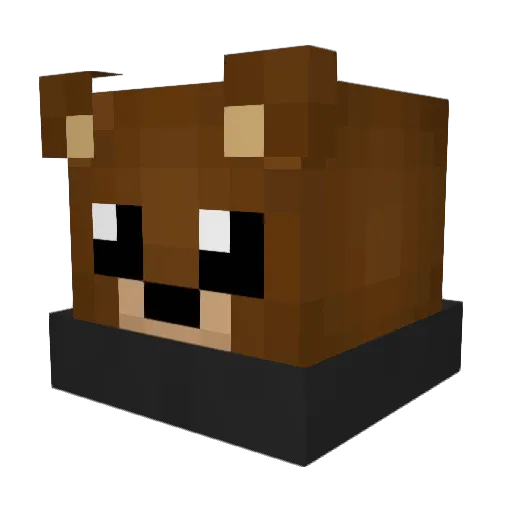 iluvBanana Minecraft avatar head, 3D render