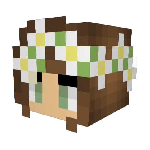 iluvart124 Minecraft avatar head, 3D render