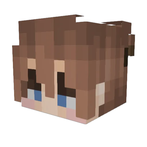iluvazngirls Minecraft avatar head, 3D render