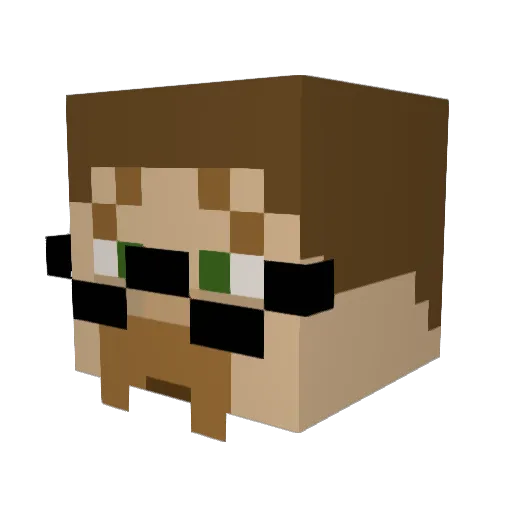 iluvcake Minecraft avatar head, 3D render