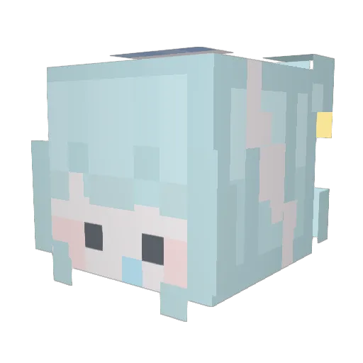 iluvcatxoxo_ Minecraft avatar head, 3D render