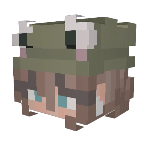 iluvhaz Minecraft avatar head, 3D render