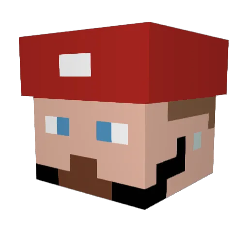 iluvhole Minecraft avatar head, 3D render