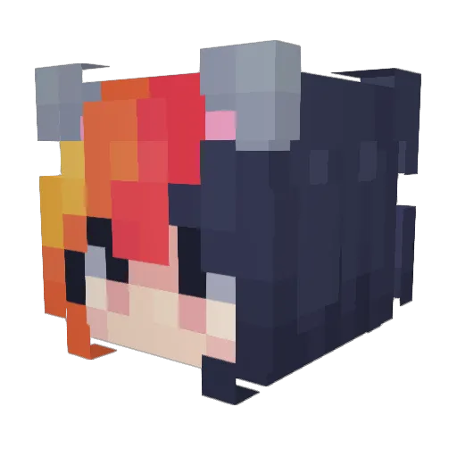 iluvmimi Minecraft avatar head, 3D render