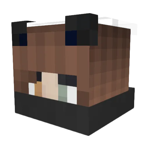iluvpurple_ Minecraft avatar head, 3D render