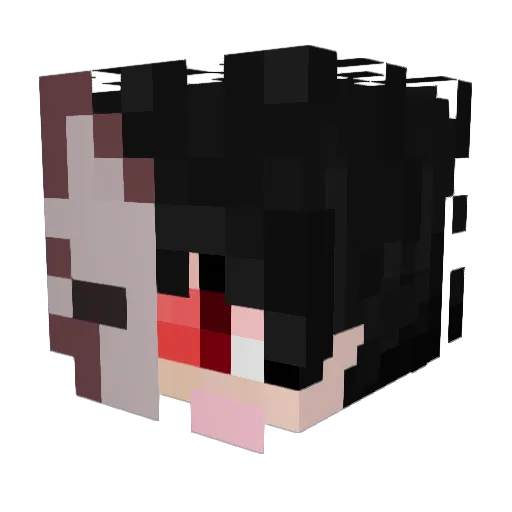 iluvsenpai Minecraft avatar head, 3D render