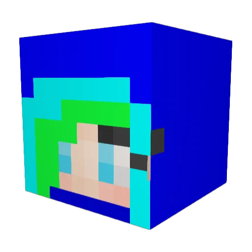 iluvtory Minecraft avatar head, 3D render