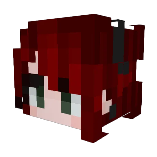 iluvvpeep Minecraft avatar head, 3D render
