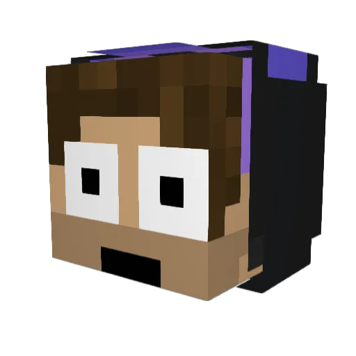 iluvxrp Minecraft avatar head, 3D render