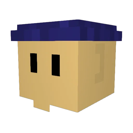ilwu10 Minecraft avatar head, 3D render
