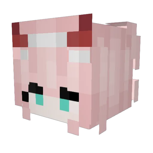ily6 Minecraft avatar head, 3D render