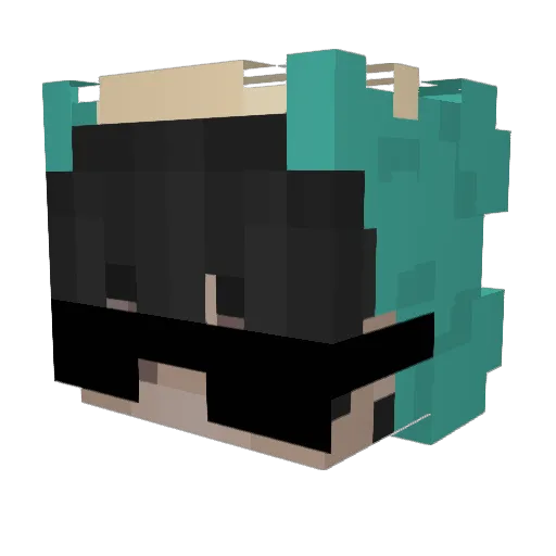 ilyLonchi Minecraft avatar head, 3D render