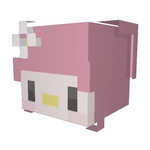 ilyMelody Minecraft avatar head, 3D render