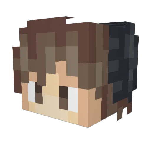 ilyPinkkey Minecraft avatar head, 3D render