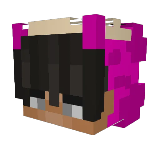 ilyRyy Minecraft avatar head, 3D render