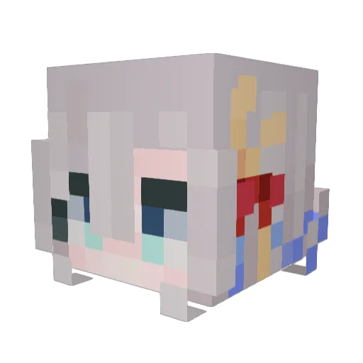 ilyTechno Minecraft avatar head, 3D render