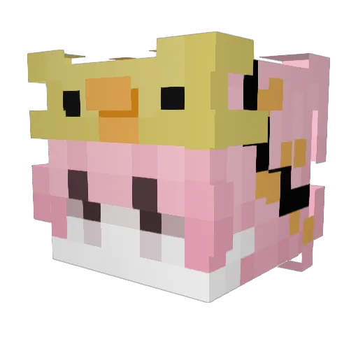 ilyYashira Minecraft avatar head, 3D render