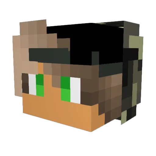 ilya1237 Minecraft avatar head, 3D render