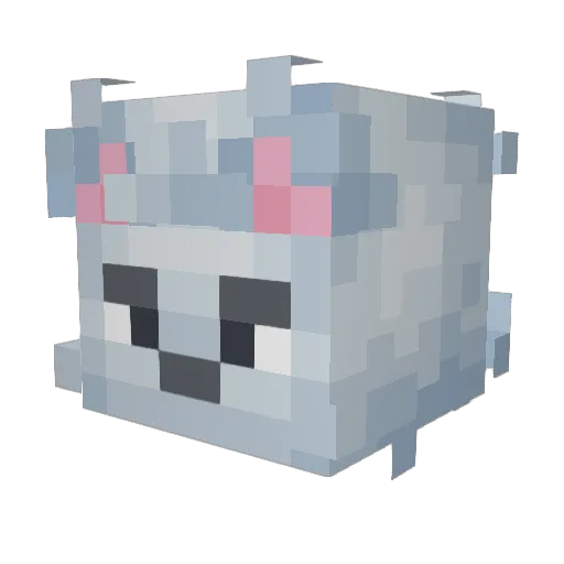 ilybi Minecraft avatar head, 3D render
