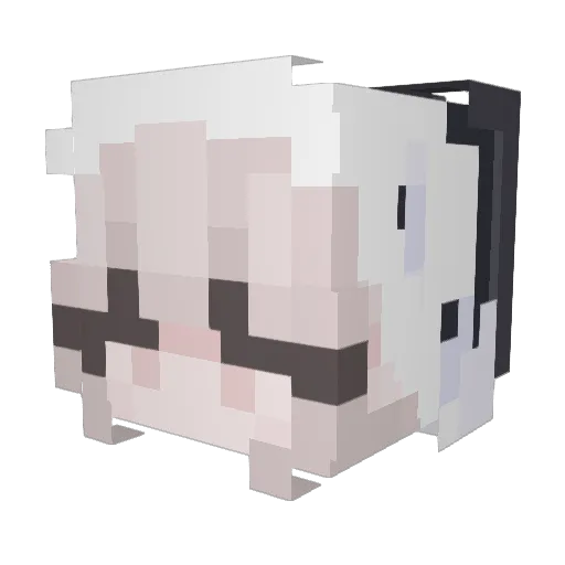 ilyisaa Minecraft avatar head, 3D render