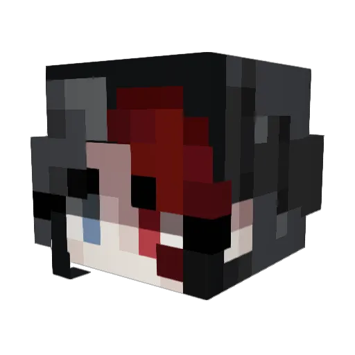 ilymizu Minecraft avatar head, 3D render