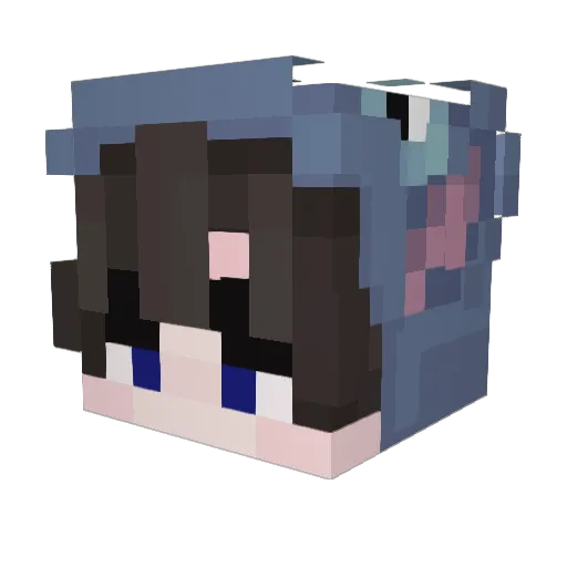 ilynoa Minecraft avatar head, 3D render