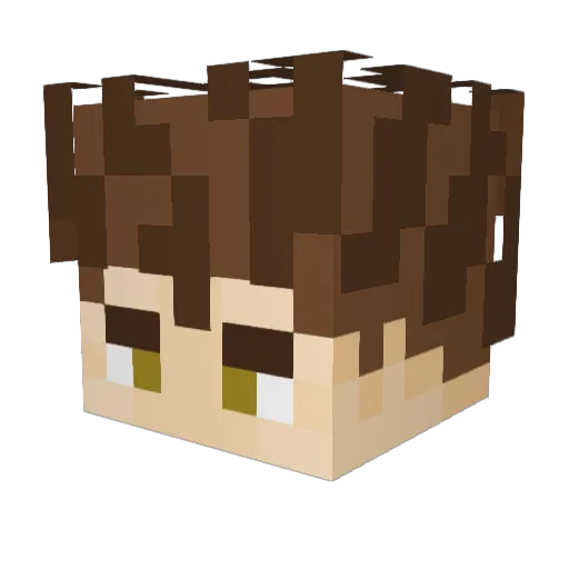 ilypete Minecraft avatar head, 3D render
