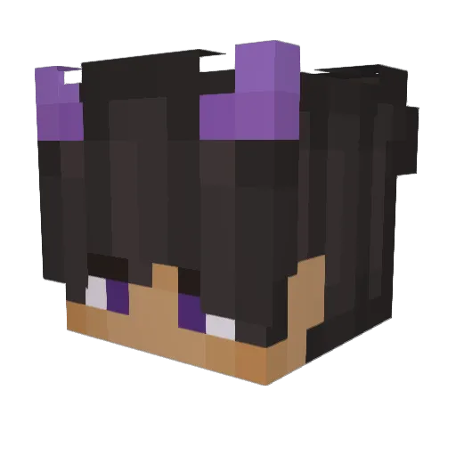 ilysean Minecraft avatar head, 3D render