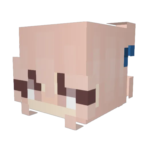 ilysfmgg Minecraft avatar head, 3D render