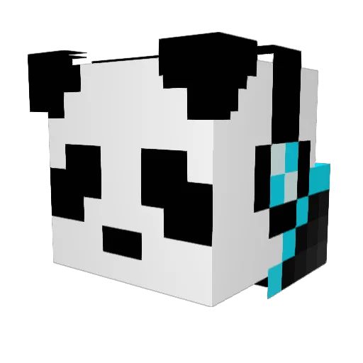 ilysion Minecraft avatar head, 3D render