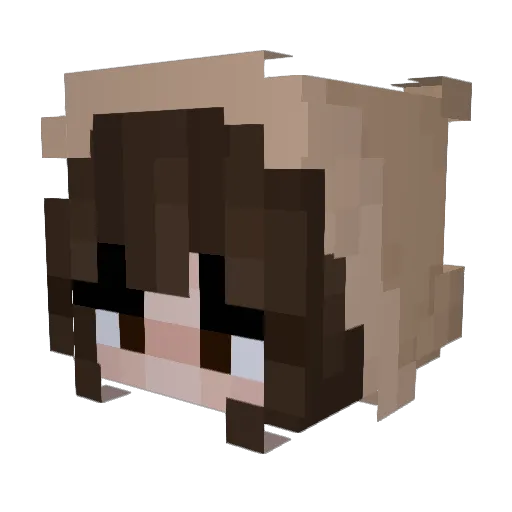 ilytina Minecraft avatar head, 3D render