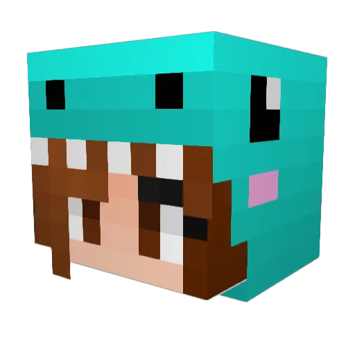ilytt Minecraft avatar head, 3D render