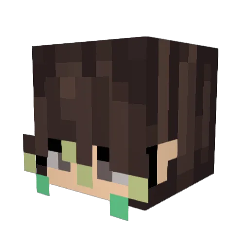 ilyttina Minecraft avatar head, 3D render
