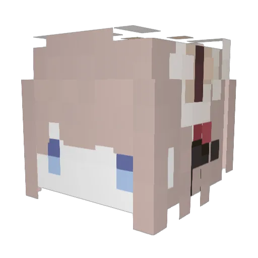 ilyuri Minecraft avatar head, 3D render