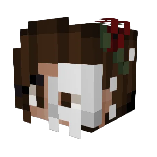 ilywow Minecraft avatar head, 3D render