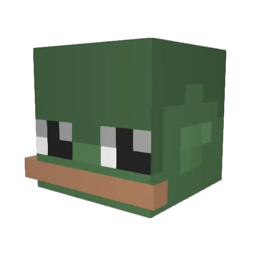 ilyyfroggy Minecraft avatar head, 3D render