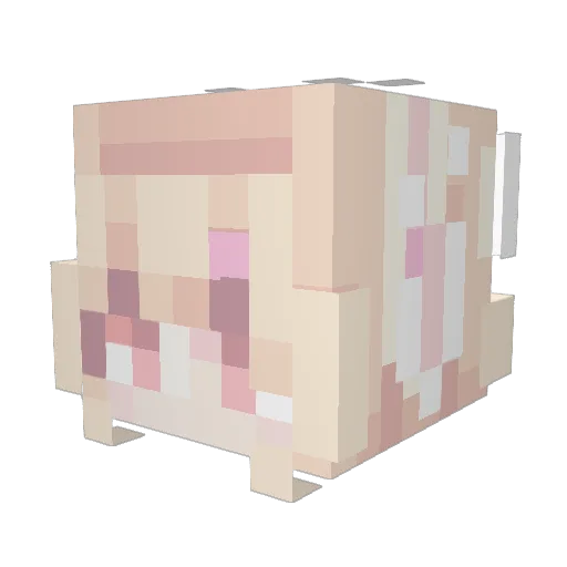 ilyylily Minecraft avatar head, 3D render