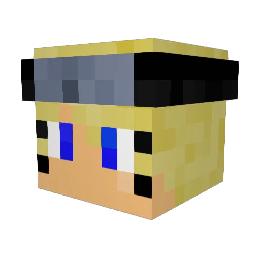 ilyzincyt Minecraft avatar head, 3D render