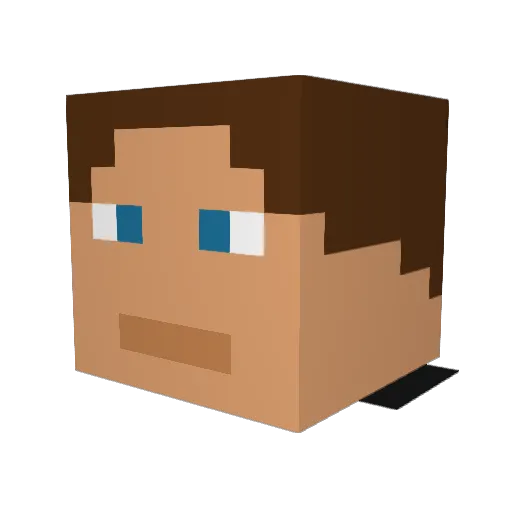 im2bias Minecraft avatar head, 3D render