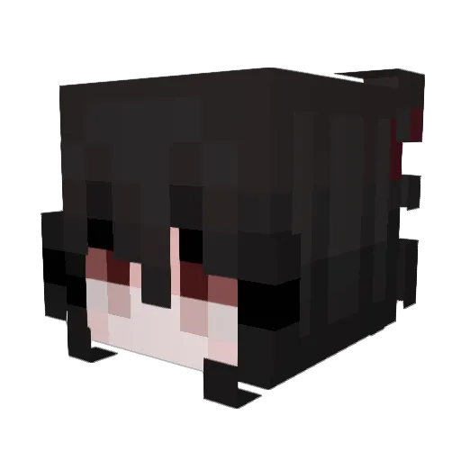 imAkisa Minecraft avatar head, 3D render
