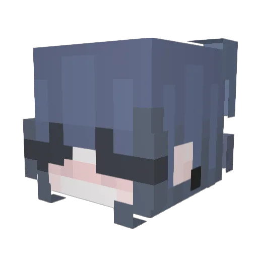 imBella Minecraft avatar head, 3D render