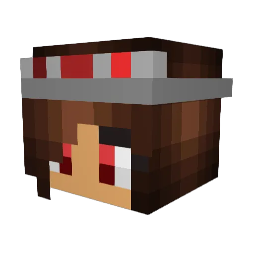 imBlueee Minecraft avatar head, 3D render