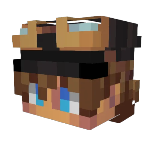 imDOLA Minecraft avatar head, 3D render