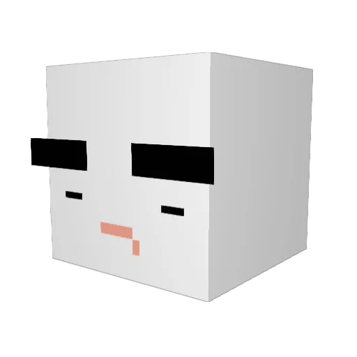 imHamster Minecraft avatar head, 3D render