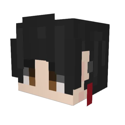 imHideki Minecraft avatar head, 3D render