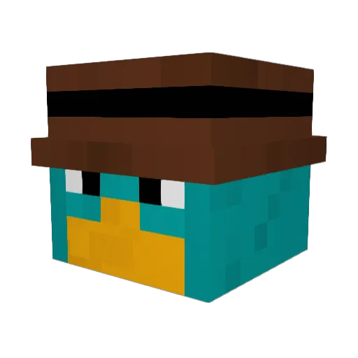 imKiza Minecraft avatar head, 3D render