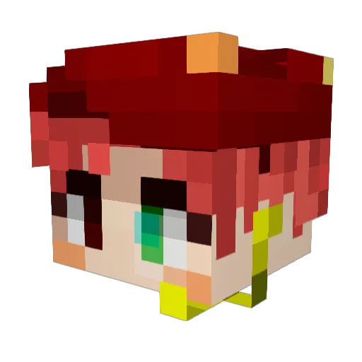 imMerith Minecraft avatar head, 3D render